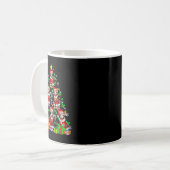 Gruppe Santa Sphynx Katzen als Weihnachtsbaum farb Kaffeetasse (Vorderseite Links)