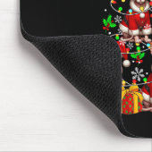 Gruppe Santa Sphynx Katzen als Weihnachtsbaum farb Mousepad (Ecke)