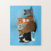 Gruppe schöne Katzen für Katzen Liebhaber Puzzle (Vertikal)