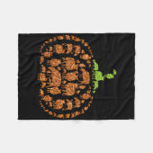 Gruppe Sheeps Pumpkin Niedlich Form Halloween Than Fleecedecke (Vorderseite (Horizontal))