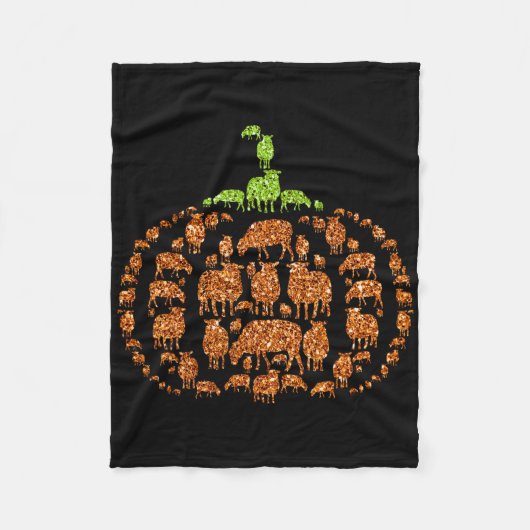 Gruppe Sheeps Pumpkin Niedlich Form Halloween Than Fleecedecke (Vorderseite)
