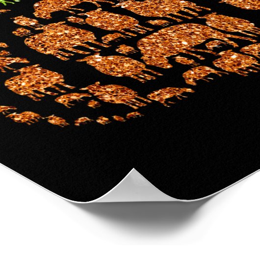 Gruppe Sheeps Pumpkin Niedlich Form Halloween Than Poster (Ecke)