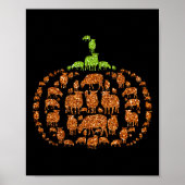 Gruppe Sheeps Pumpkin Niedlich Form Halloween Than Poster (Vorne)