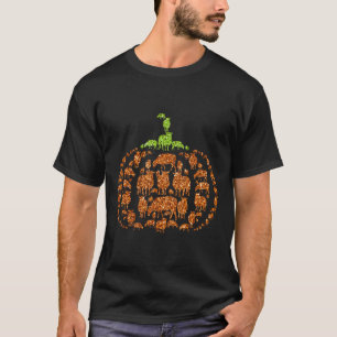 Gruppe Sheeps Pumpkin Niedlich Form Halloween Than T-Shirt