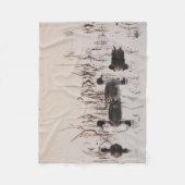 Gruppe Spießenten-Enten erfassen und Schwimmen in Fleecedecke (Vorderseite)