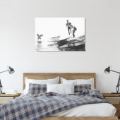 Gruppe Surfer in Honolulu, Hawaii Surfing Leinwanddruck (Insitu (Schlafzimmer))