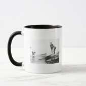 Gruppe Surfer in Honolulu, Hawaii Surfing Tasse (Links)