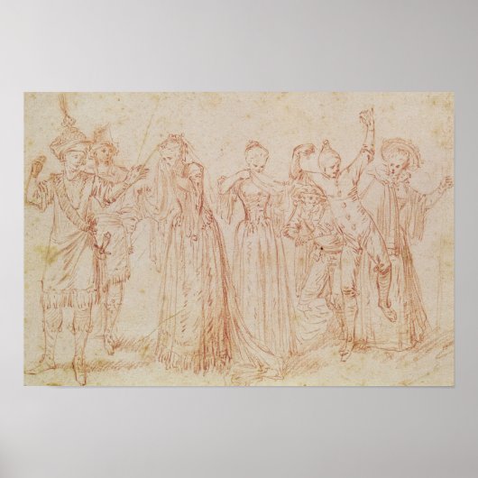 Gruppe tragischer und tragischer Comic Poster (Vorne)