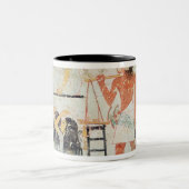 Gruppe Trauernde im Trauerzug Zweifarbige Tasse (Mittel)