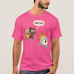 Gruppe Umarmung Marshmallow Smore Funny Camping Fa T-Shirt