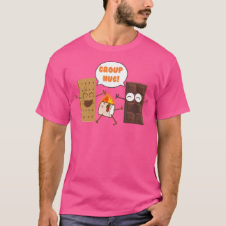 Gruppe Umarmung Smores Funny Camping Chocolate Mar T-Shirt