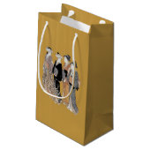 Gruppe Vintager japanischer Geisha-Frauen Kleine Geschenktüte (Rückseite Schrägansicht)