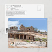Gruppe von Denkmälern im Tempel von Hampi - Hemaku Postkarte (Vorne/Hinten)