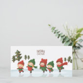 Gruppe von Eislaufkindern zu Weihnachten (Stehend Vorderseite)