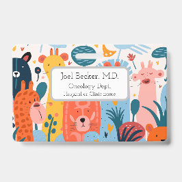 Gruppe von farbenfrohen imaginären Tieren Ausweis