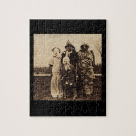 Gruppe von gruseligem puzzle