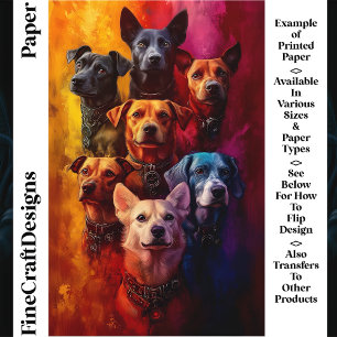 Gruppe von Hunden, lebendiger Hintergrund CT6 Bast