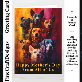 Gruppe von Hunden lebendiger Hintergrund CT6 Custo Karte