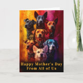 Gruppe von Hunden lebendiger Hintergrund CT6 Custo Karte (Vorderseite)