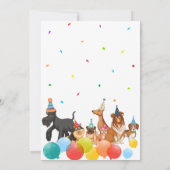 Gruppe von Hunden Party Geburtstag Einladung (Rückseite)