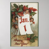 Gruppe von Kindern, die sich hinter dem Kalender v Poster (Vorne)