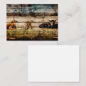 Gruppe von Langhaarn, die in felsenfestem Holz leb Mitteilungskarte (Vorne/Hinten)