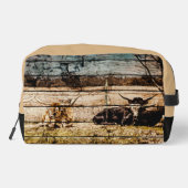 Gruppe von Langhaarn, die in felsenfestem Holz leb Waschbeutel (Rückseite)