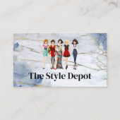 Gruppe von Modellen mit unterschiedlichen Bekleidu Visitenkarte (Vorderseite)