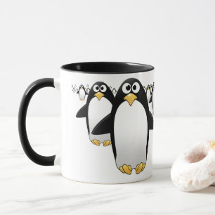 Gruppe von Penquins auf einer Kaffee-Tasse Tasse