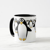 Gruppe von Penquins auf einer Kaffee-Tasse Tasse (Vorderseite Links)