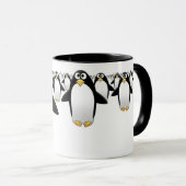 Gruppe von Penquins auf einer Kaffee-Tasse Tasse (VorderseiteRechts)