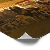 Gruppe von Personen, die in einem Straßencafé sitz Poster (Ecke)