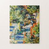 Gruppe von Personen im Garten vor einer Villa Puzzle (Vertikal)