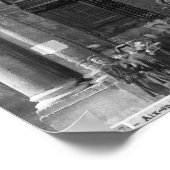 Gruppe von Schülern, die das Hotel de Ville verlas Poster (Ecke)