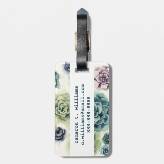 Gruppe von Succulents Gepäckanhänger (Rückseite vertikal)