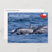 Gruppe von Tümmler - Oman Postkarte (Vorne/Hinten)