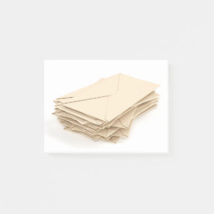 Gruppe von Umschlägen Post-it Klebezettel