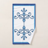 Gruppe von vier Blauen Vögeln oder Liebesvögeln Badhandtuch Set (Handtuch)