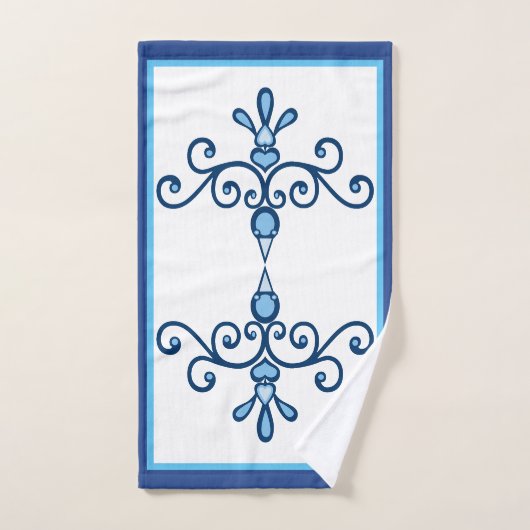 Gruppe von vier Blauen Vögeln oder Liebesvögeln Badhandtuch Set (Handtuch)