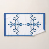 Gruppe von vier Blauen Vögeln oder Liebesvögeln Badhandtuch Set (Handtuch)