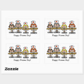 Gruppe von weiblichen Krankenpflegern Sticker oder (Blatt)