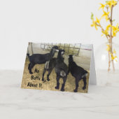 GRUPPE VON ZIEGEN SCHICKT KEINE HINTERN ÜBER IHN B KARTE (Gelbe Blume)