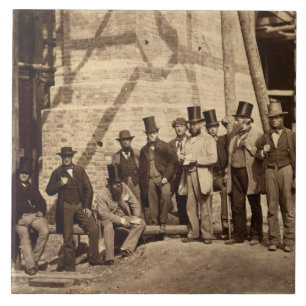 Gruppe Vorarbeiter, 1862 (Foto) Fliese