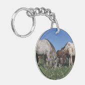 Gruppe weiden lassende Appaloosa-Pferde Schlüsselanhänger (Vorderseite links)