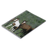 Gruppe wilde Mustang-Pferde Notizblock (Linke Seite)