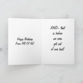 GRUPPE WIRD MIT "ÜBER DEM HILL"-GANG FUNNIEREN KARTE (Innenseite)