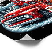 Gruppe Xmas Gnome Snowman Santa Great Danen auf Ck Poster (Ecke)