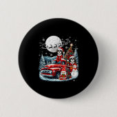 Gruppe Xmas Gnome Snowman Santa Shih Tzus On Ckup  Button (Vorderseite)