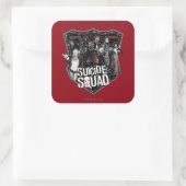 Gruppen-Abzeichen-Foto der Selbstmord-Gruppe-| Quadratischer Aufkleber (Tasche)