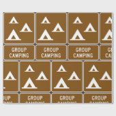 Gruppen-Camping-Schild Geschenkpapier (Flach)